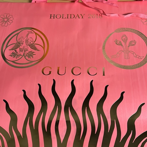 Pink Authentic Gucci shopping bag holiday 2018 edition set - Picture 3 of 3